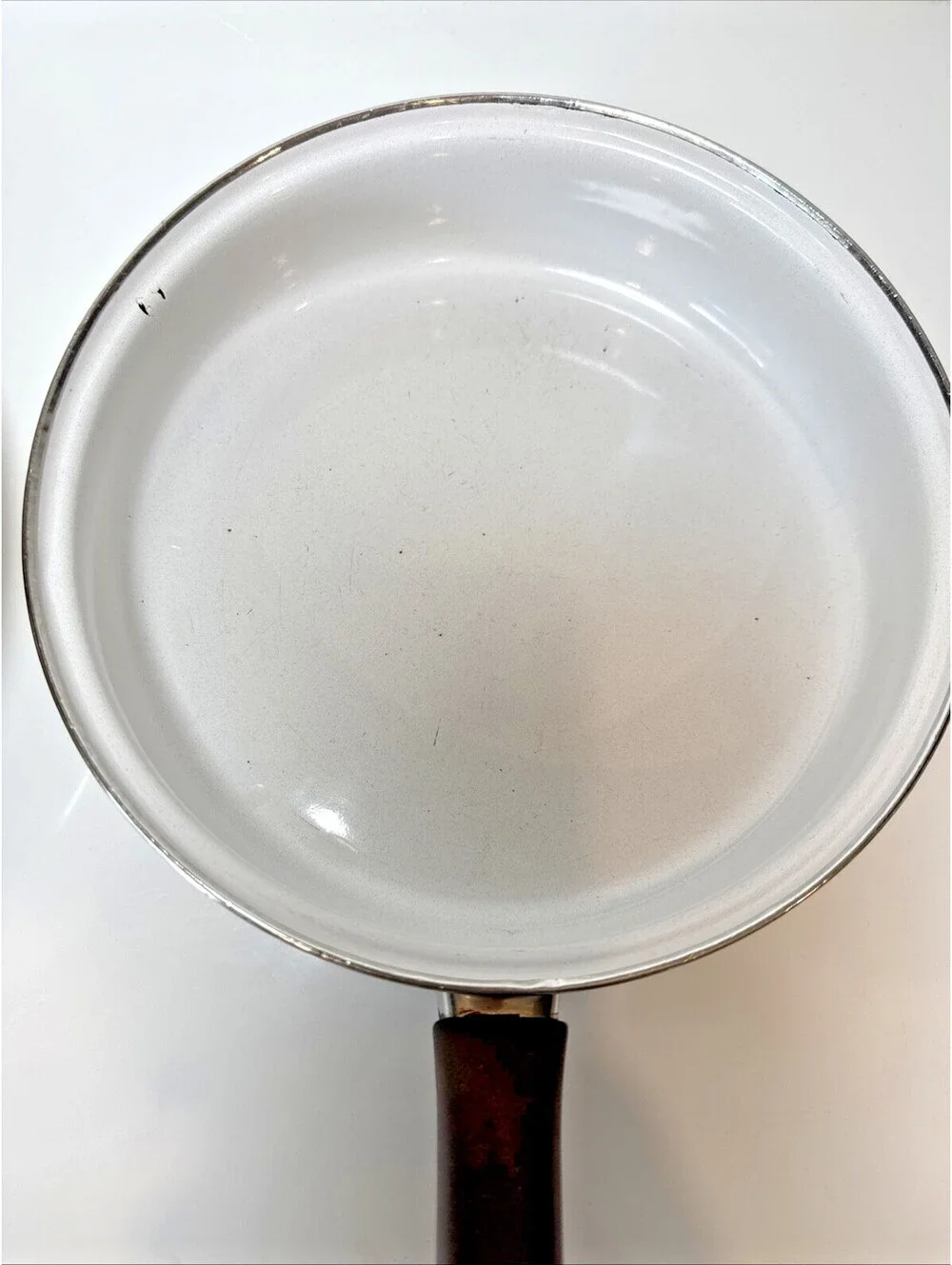 Vintage 1970's Harvest Blossom Enamel Floral Sautee Pan with Lid